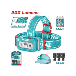 TOTAL LINTERNA MANOS LIBRES 200LM 3AAA THL013AAA6