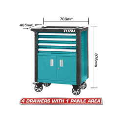 TOTAL CARRO ORGANIZADOR METAL 5 GAV 76X46X81 THRC01041