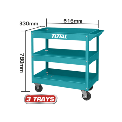 TOTAL CARRO ORGANIZADOR METALICO 3 NIVELES 72X36X66THPTC301